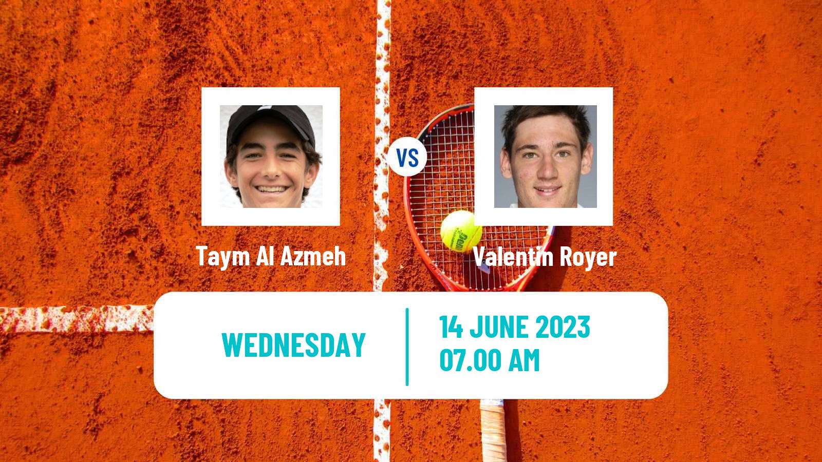 Tennis ITF M15 Rabat Men Taym Al Azmeh - Valentin Royer