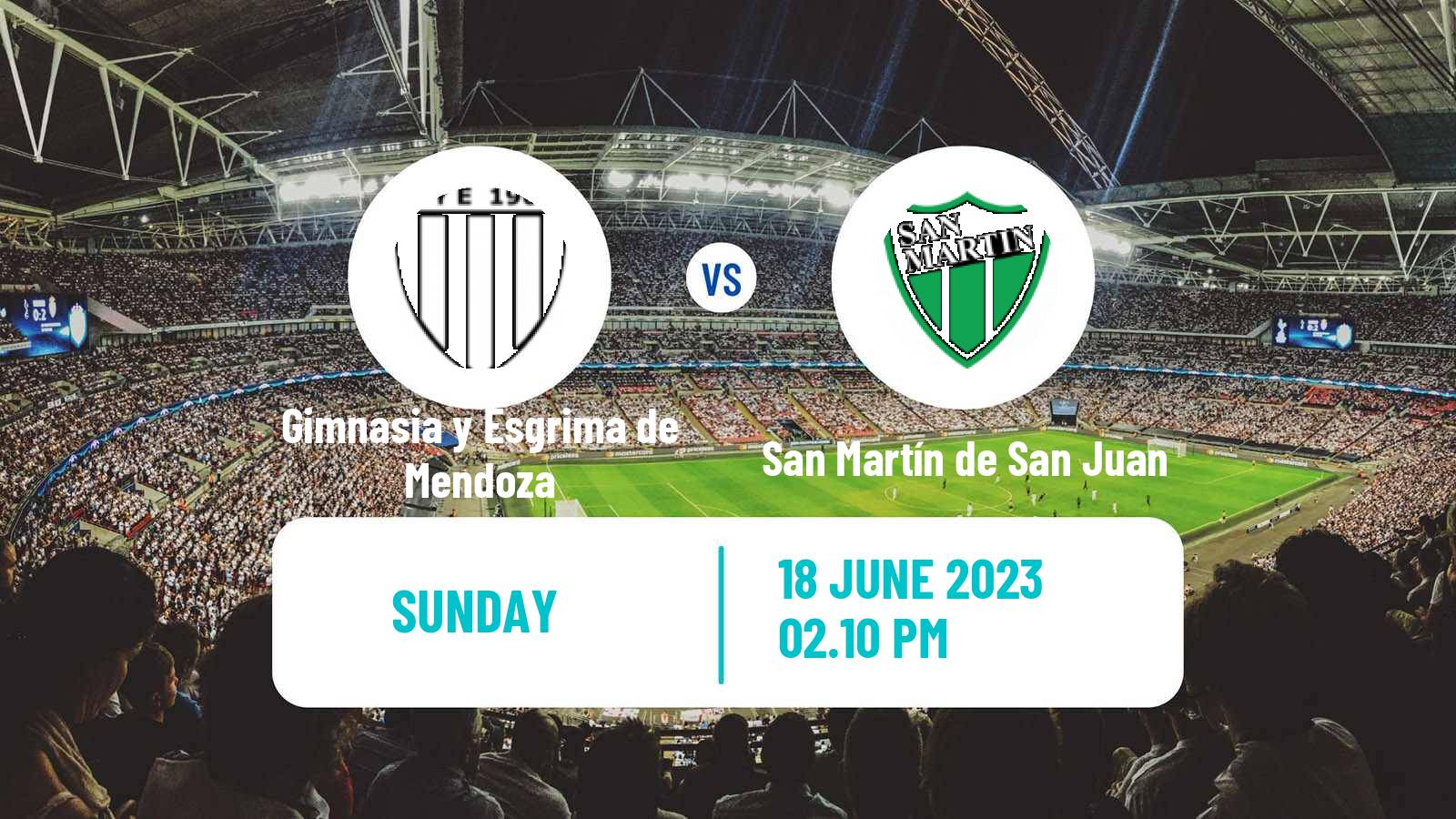 Soccer Argentinian Primera Nacional Gimnasia y Esgrima de Mendoza - San Martín de San Juan