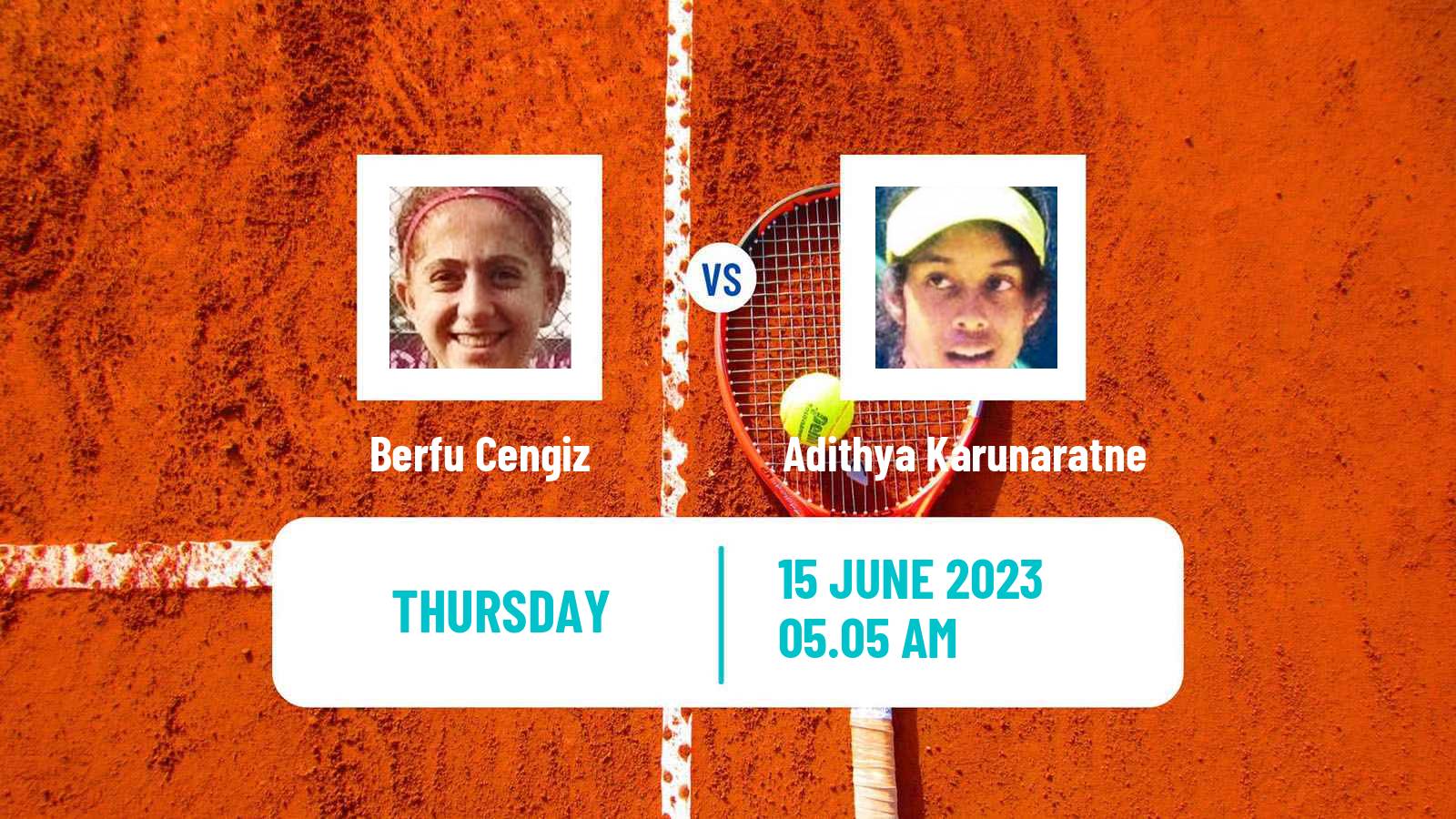 Tennis ITF W60 Madrid Women Berfu Cengiz - Adithya Karunaratne