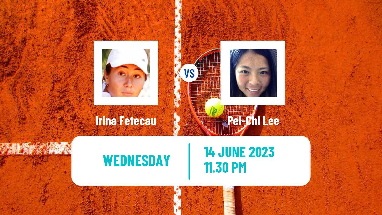 Tennis ITF W25 Tainan Women Irina Fetecau - Pei-Chi Lee