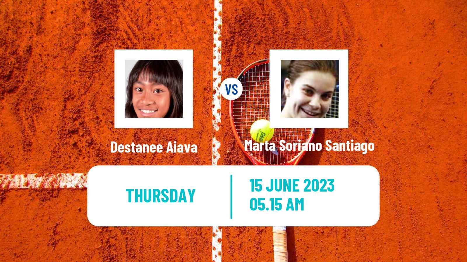 Tennis ITF W60 Madrid Women Destanee Aiava - Marta Soriano Santiago