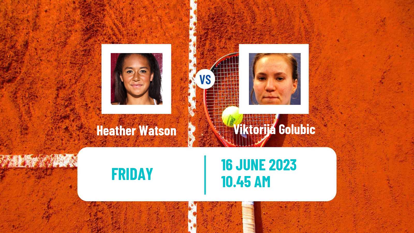 Tennis WTA Nottingham Heather Watson - Viktorija Golubic