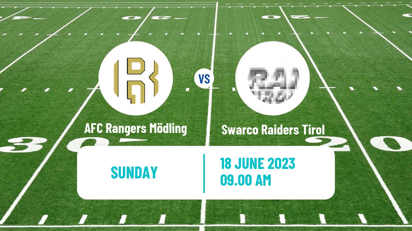 American football Austrian Football League AFC Rangers Mödling - Swarco Raiders Tirol