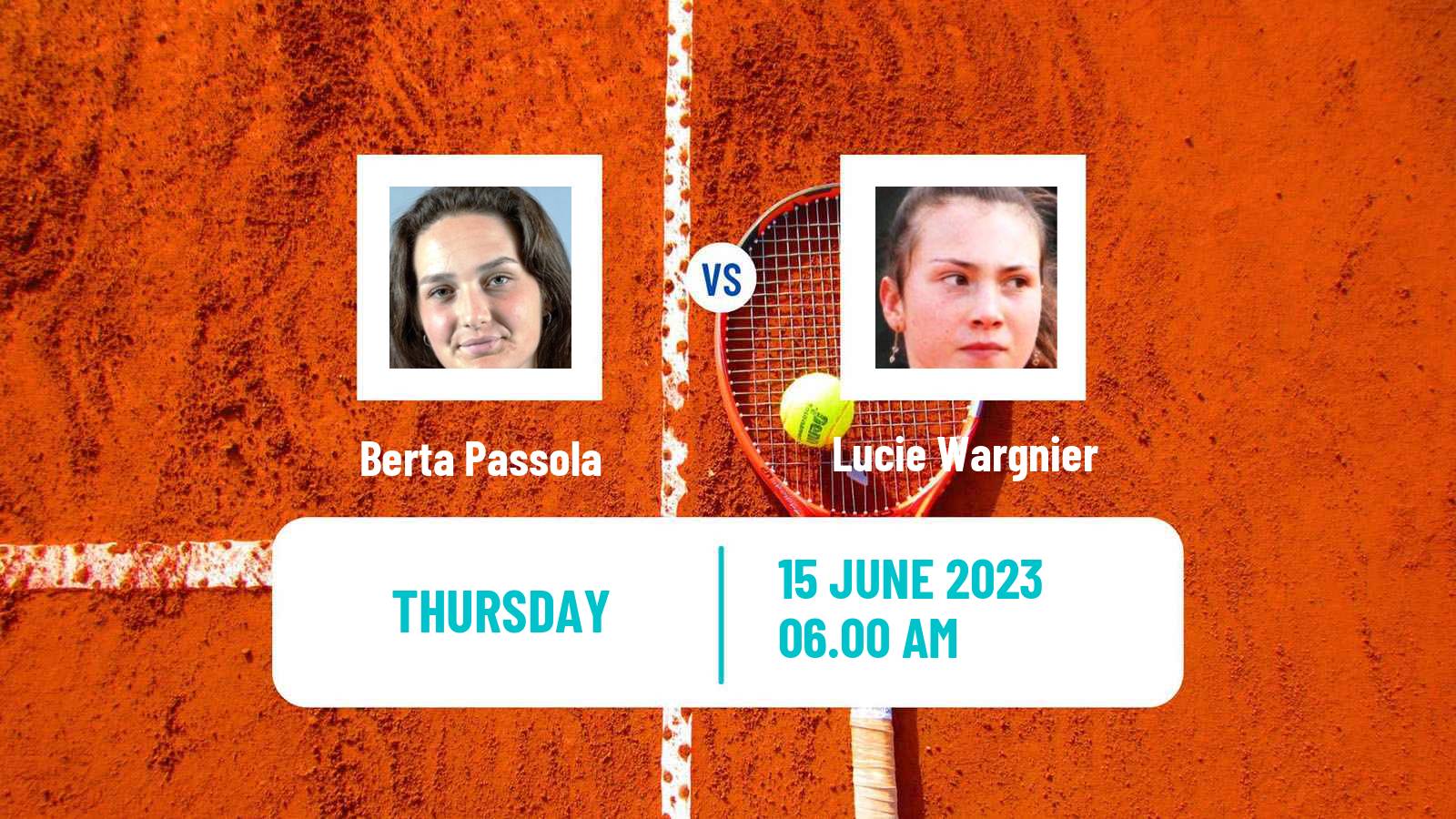 Tennis ITF W15 Norges La Ville Women Berta Passola - Lucie Wargnier