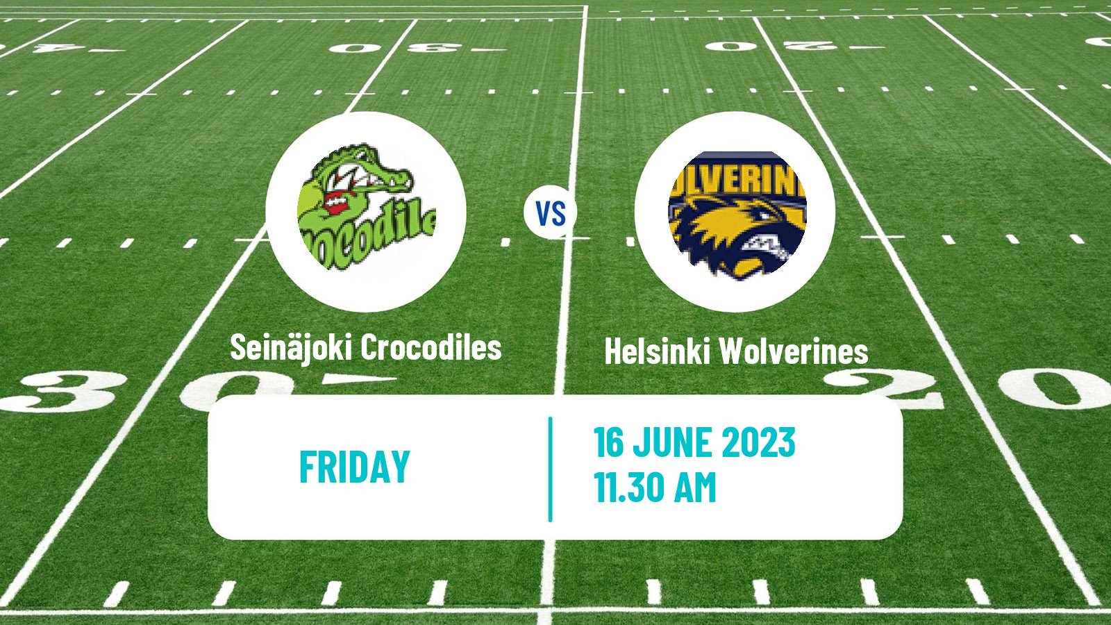 American football Finnish Vaahteraliiga Seinäjoki Crocodiles - Helsinki Wolverines