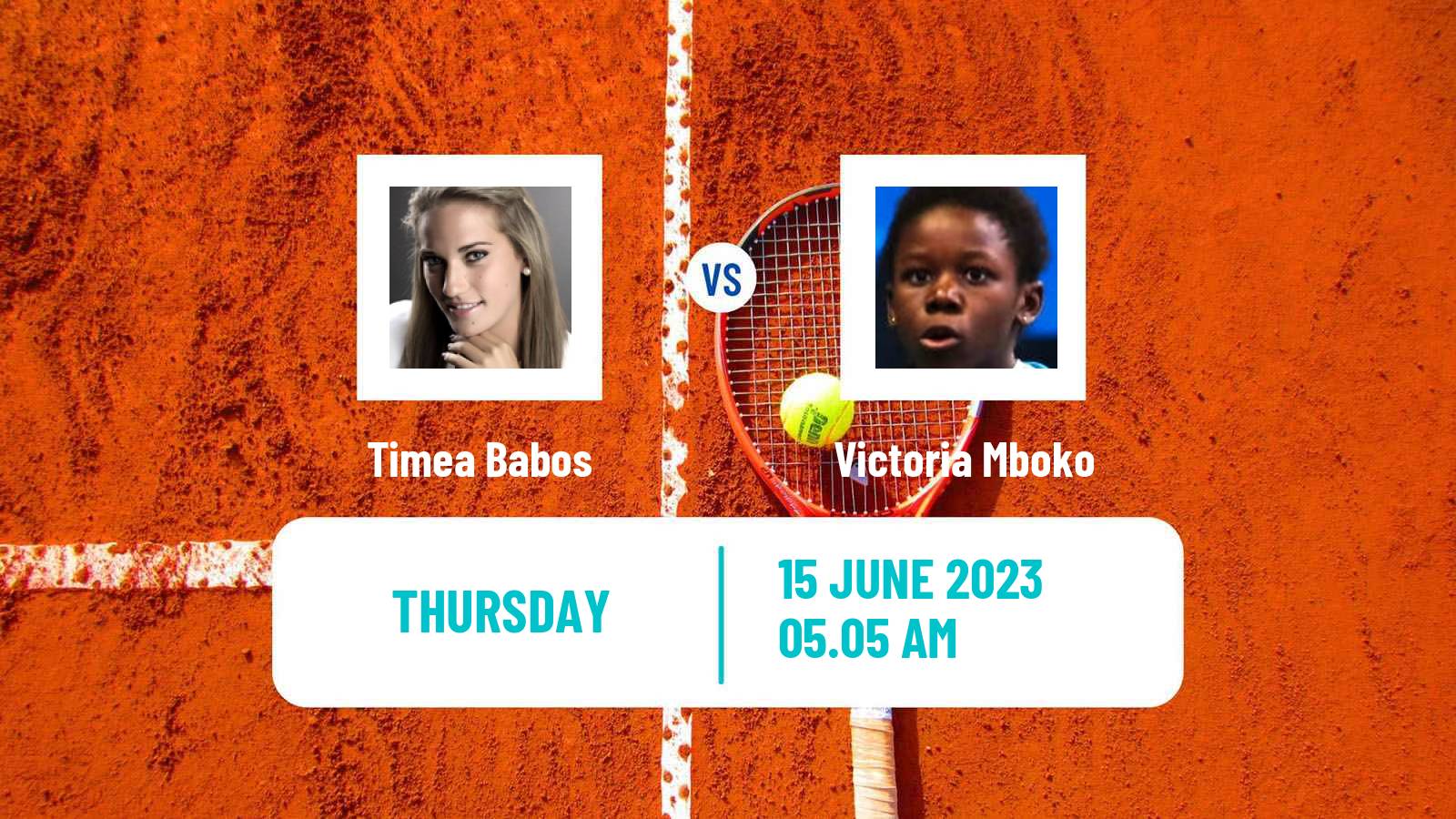 Tennis ITF W60 Biarritz Women Timea Babos - Victoria Mboko