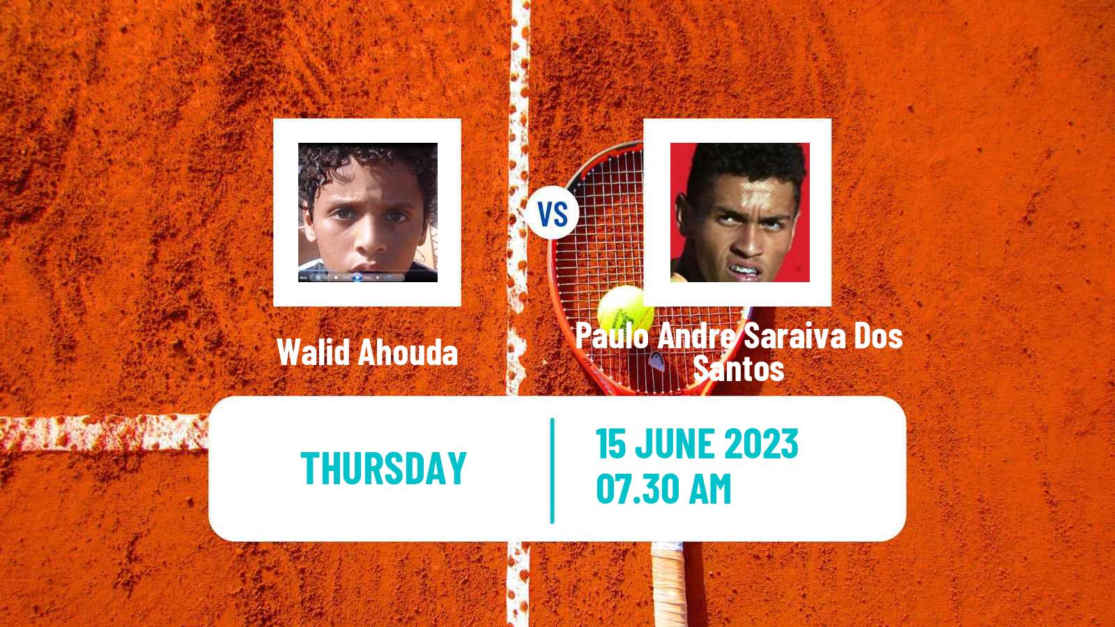 Tennis ITF M15 Rabat Men Walid Ahouda - Paulo Andre Saraiva Dos Santos