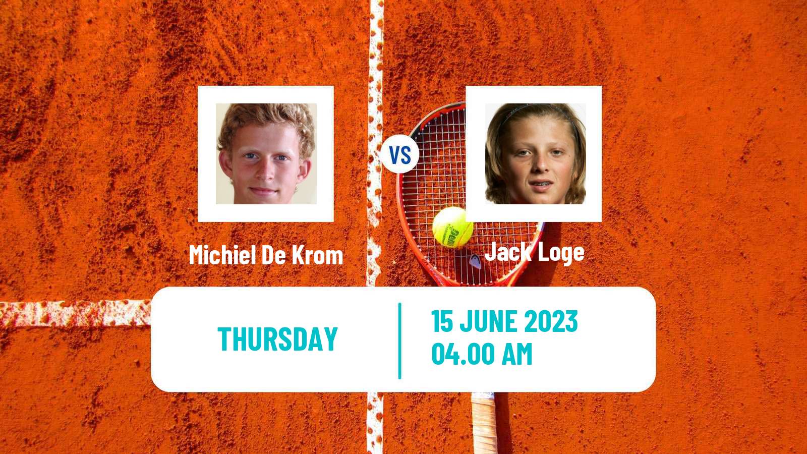 Tennis ITF M15 Duffel Men Michiel De Krom - Jack Loge