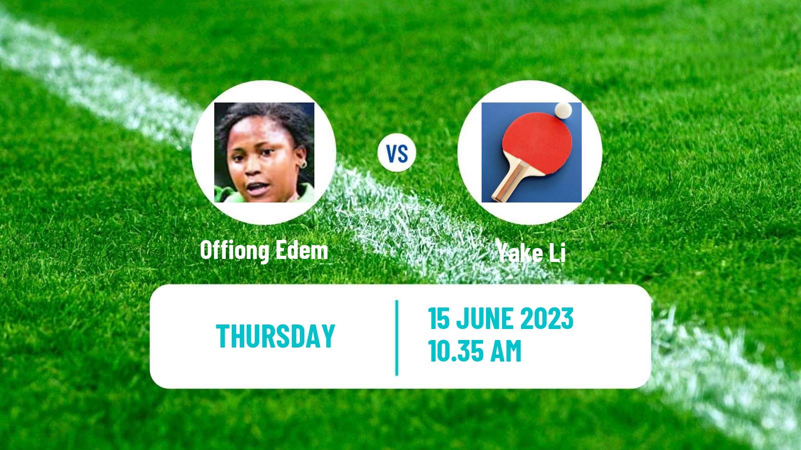 Table tennis Wtt Contender Lagos Women Offiong Edem - Yake Li