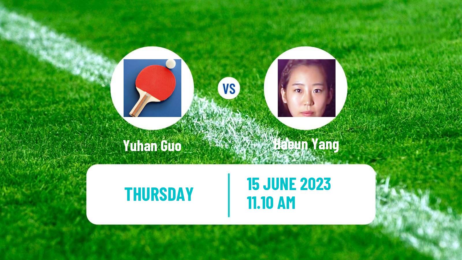 Table tennis Wtt Contender Lagos Women Yuhan Guo - Haeun Yang