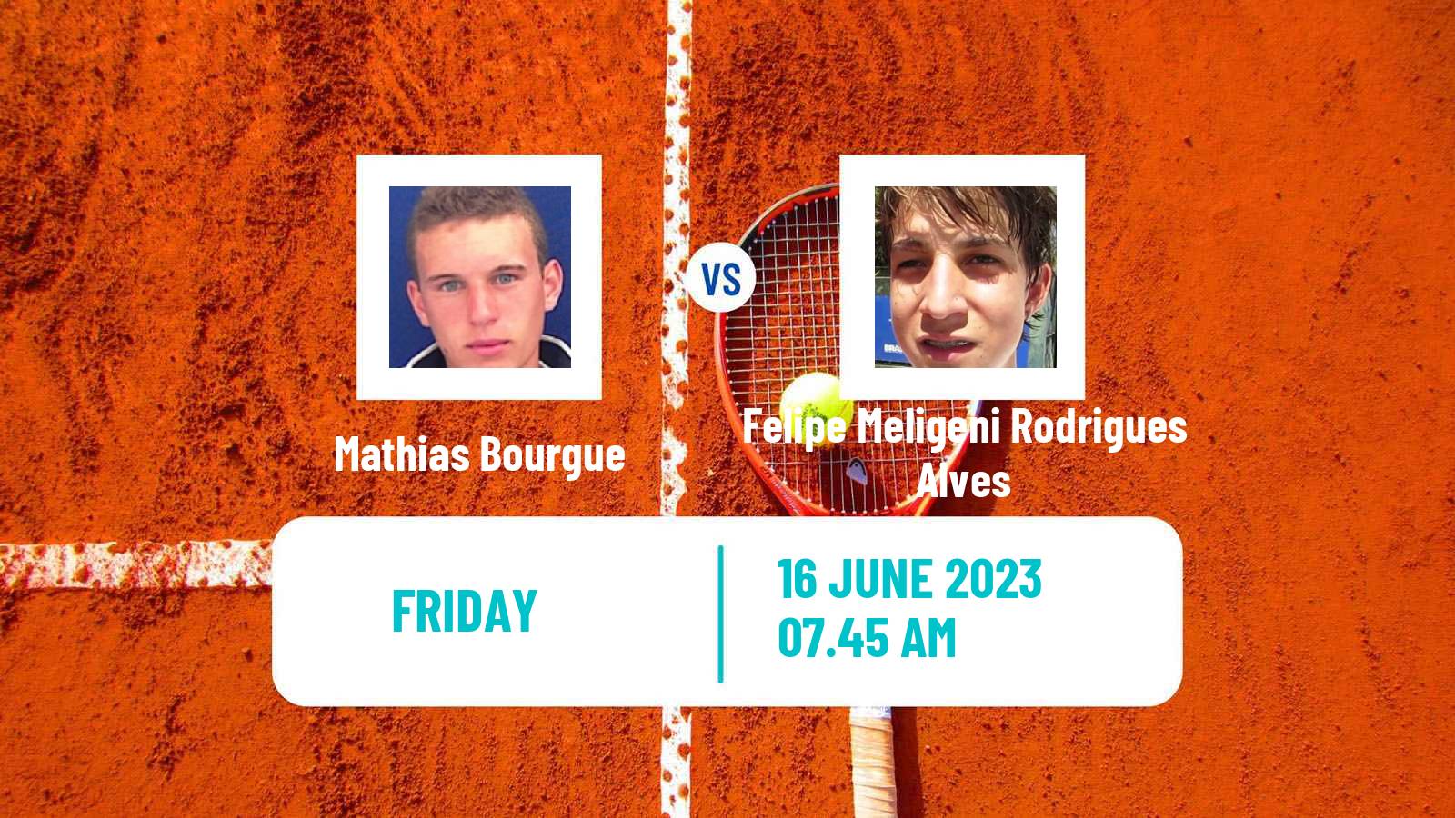 Tennis Lyon Challenger Men Mathias Bourgue - Felipe Meligeni Rodrigues Alves