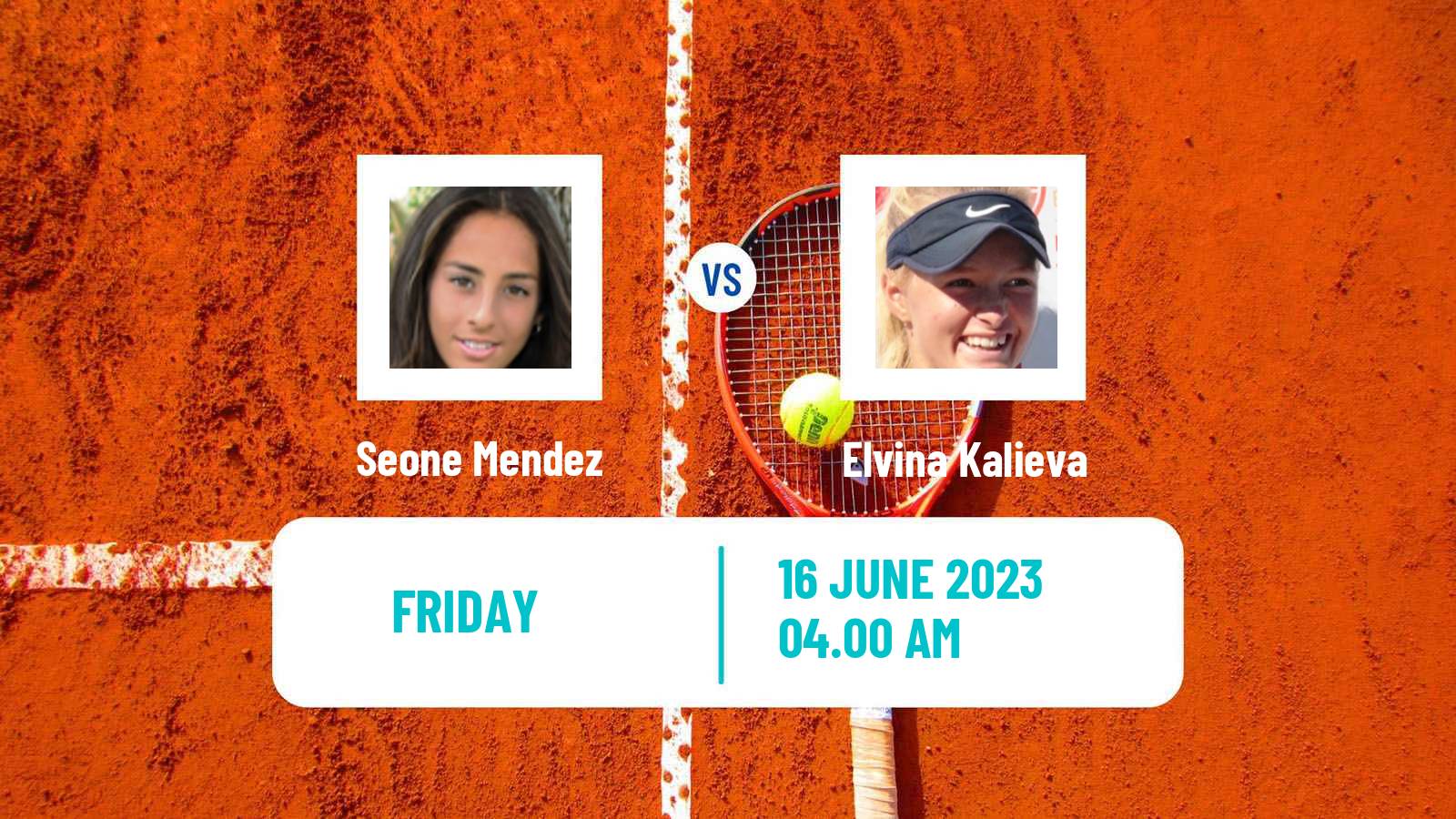 Tennis ITF W60 Ricany Women Seone Mendez - Elvina Kalieva