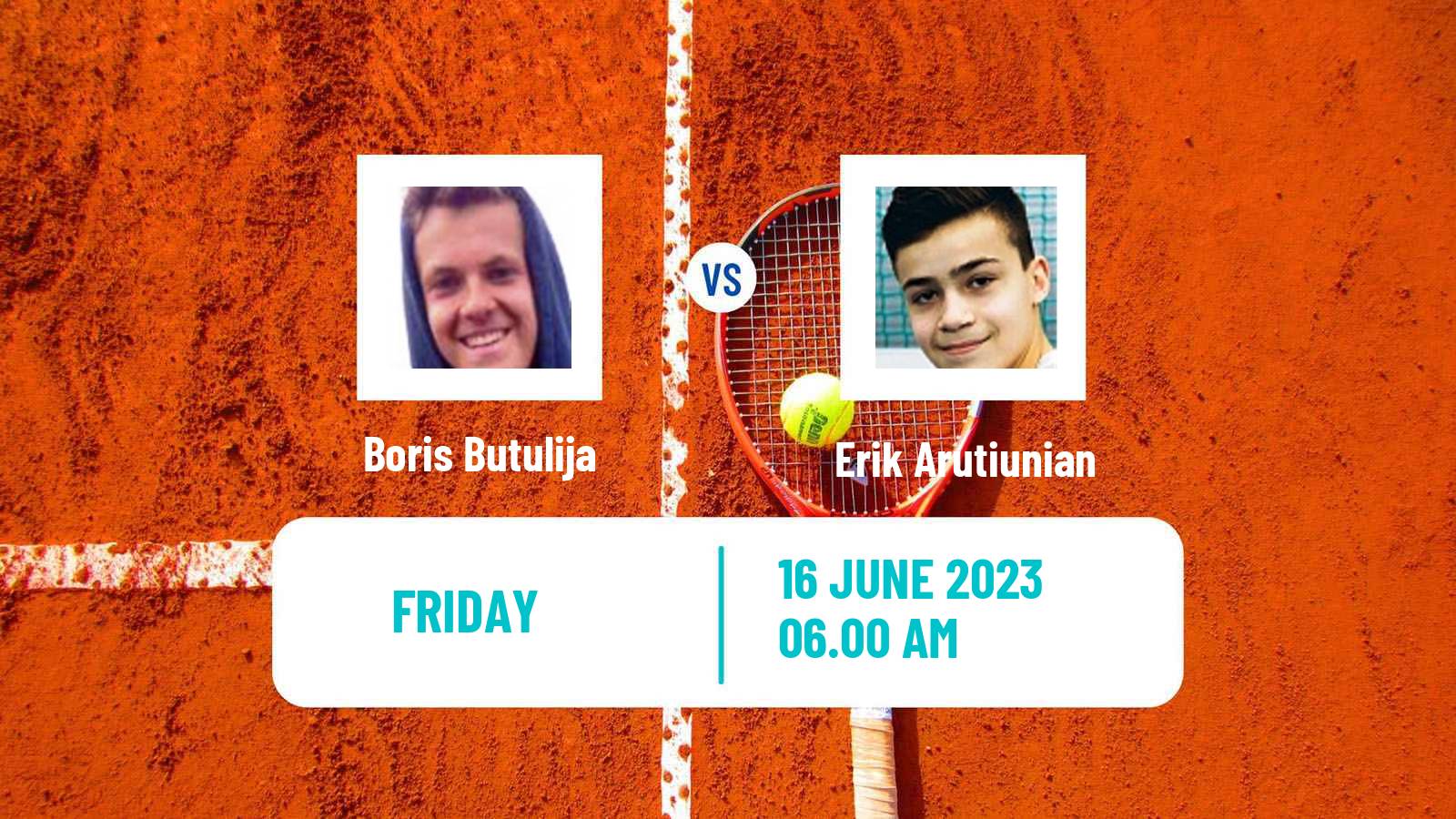 Tennis ITF M15 Tehran 2 Men Boris Butulija - Erik Arutiunian