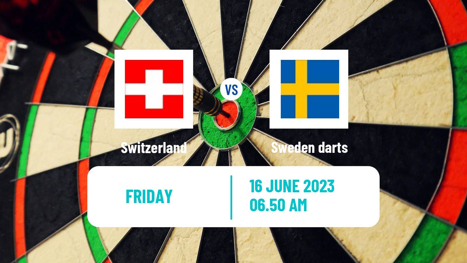 Darts World Cup Teams Switzerland - Sweden