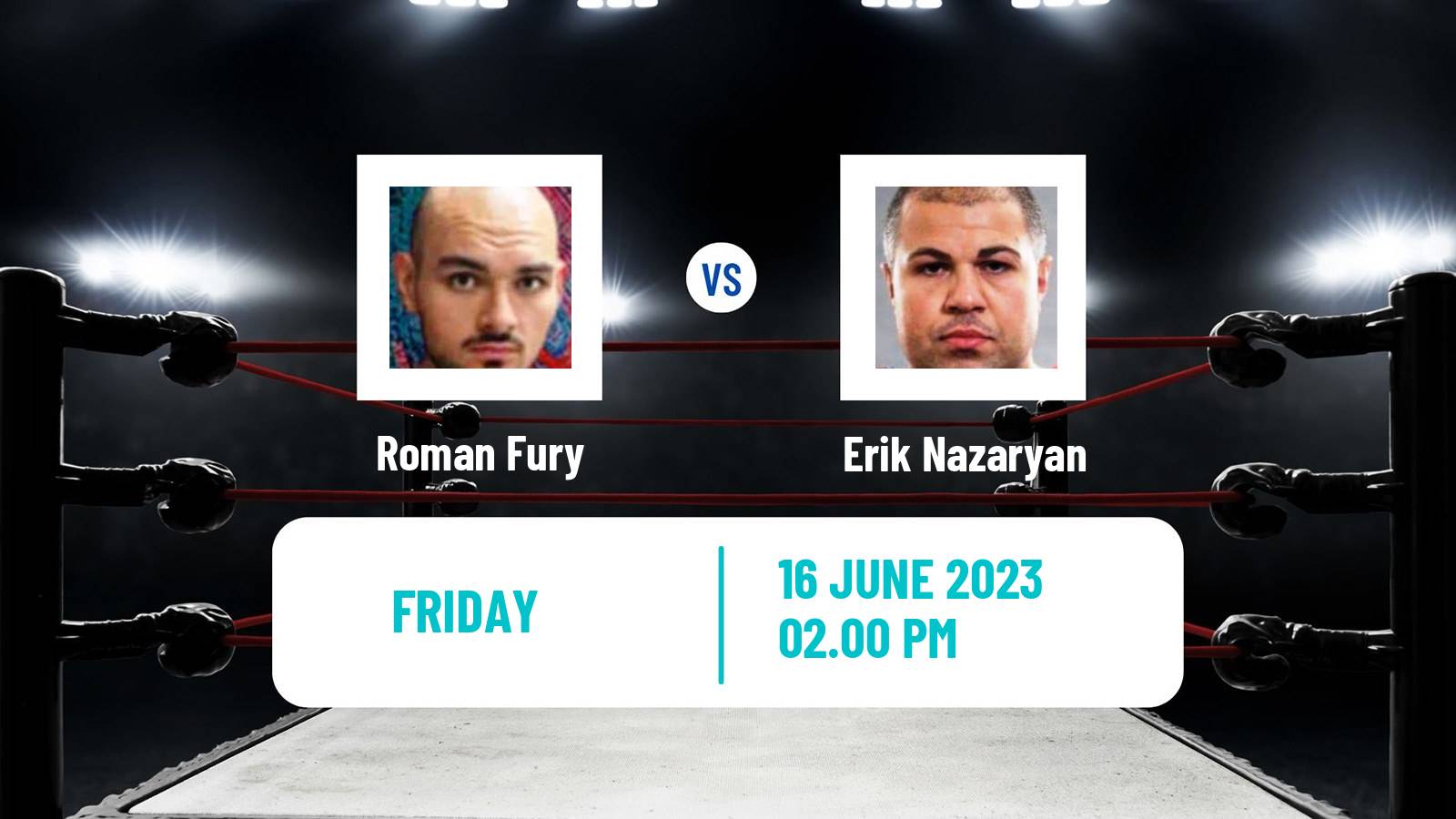Boxing Cruiserweight Others Matches Men Roman Fury - Erik Nazaryan