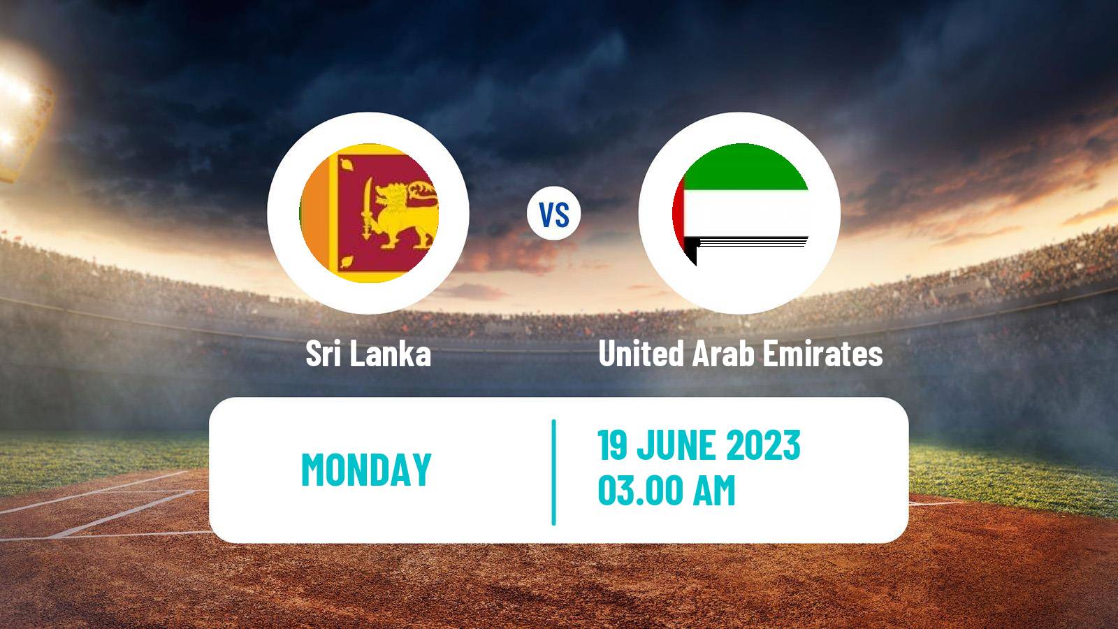 Cricket ICC World Cup Sri Lanka - United Arab Emirates