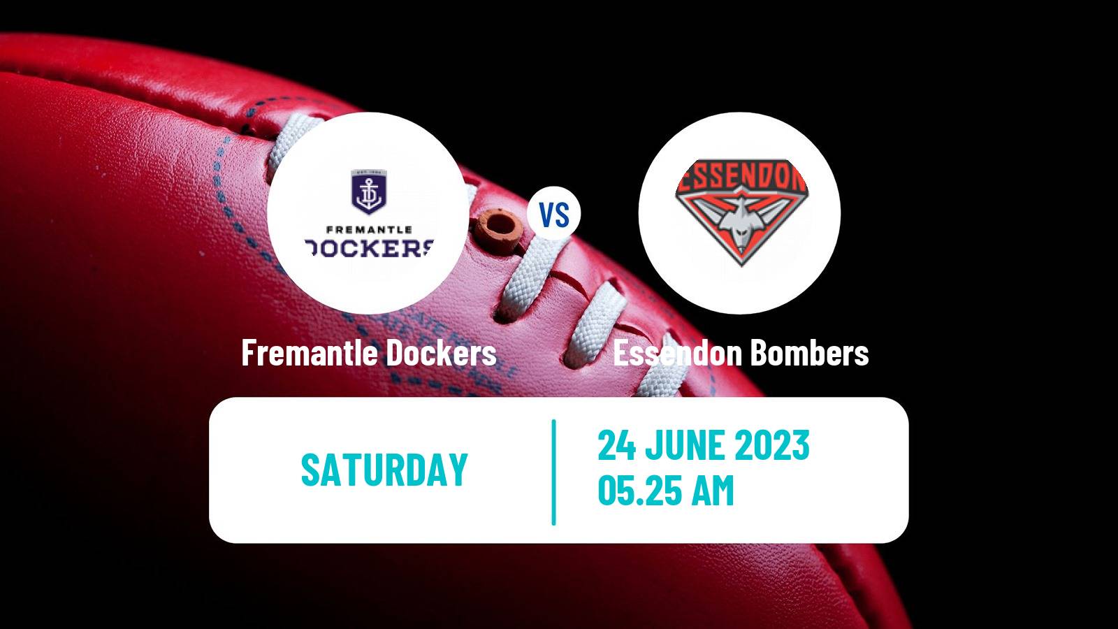 Aussie rules AFL Fremantle Dockers - Essendon Bombers