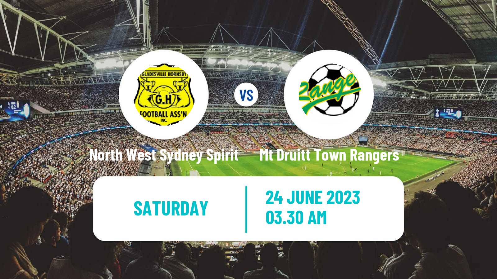 Soccer Australian NPL NSW North West Sydney Spirit - Mt Druitt Town Rangers