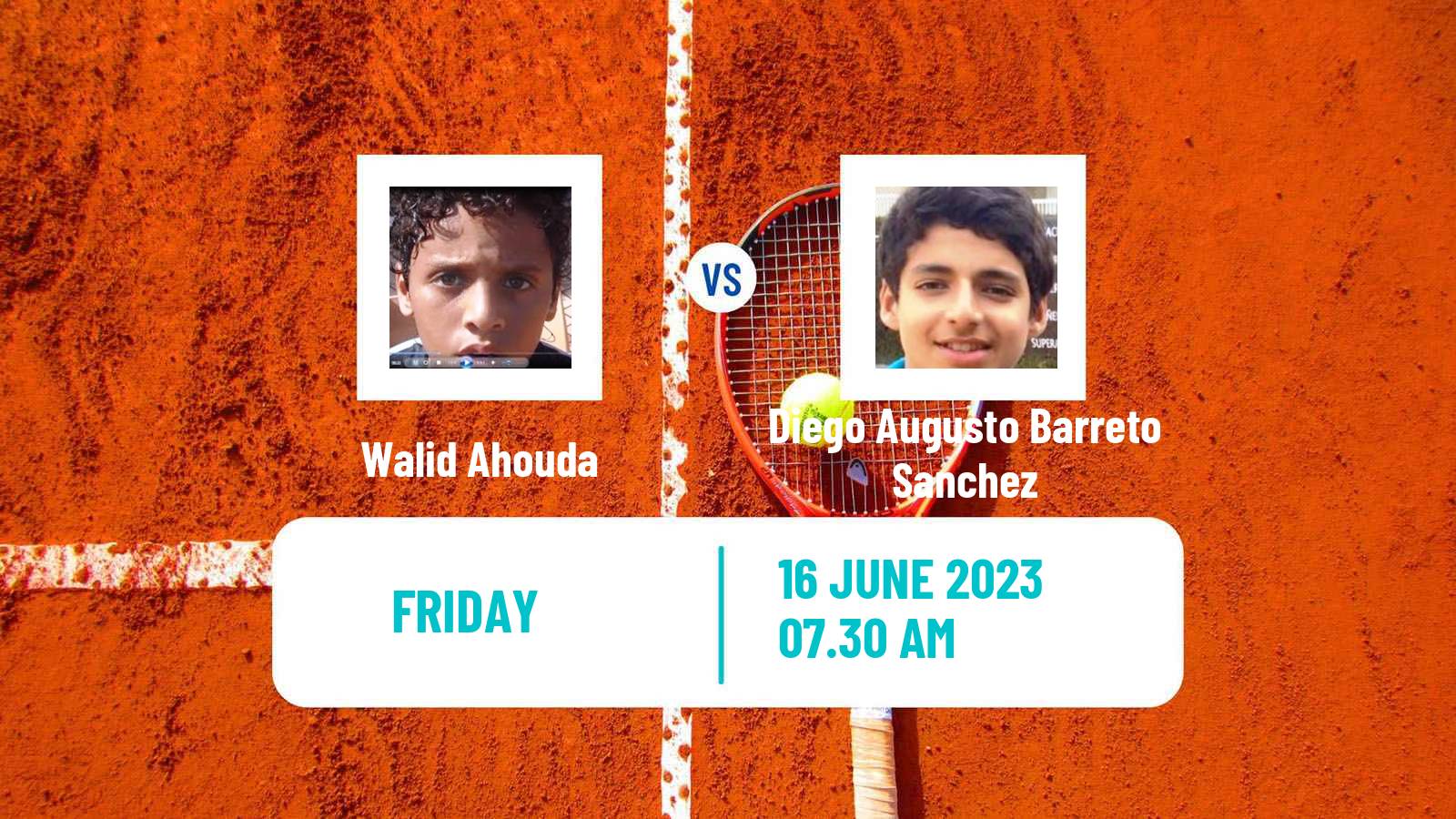 Tennis ITF M15 Rabat Men Walid Ahouda - Diego Augusto Barreto Sanchez