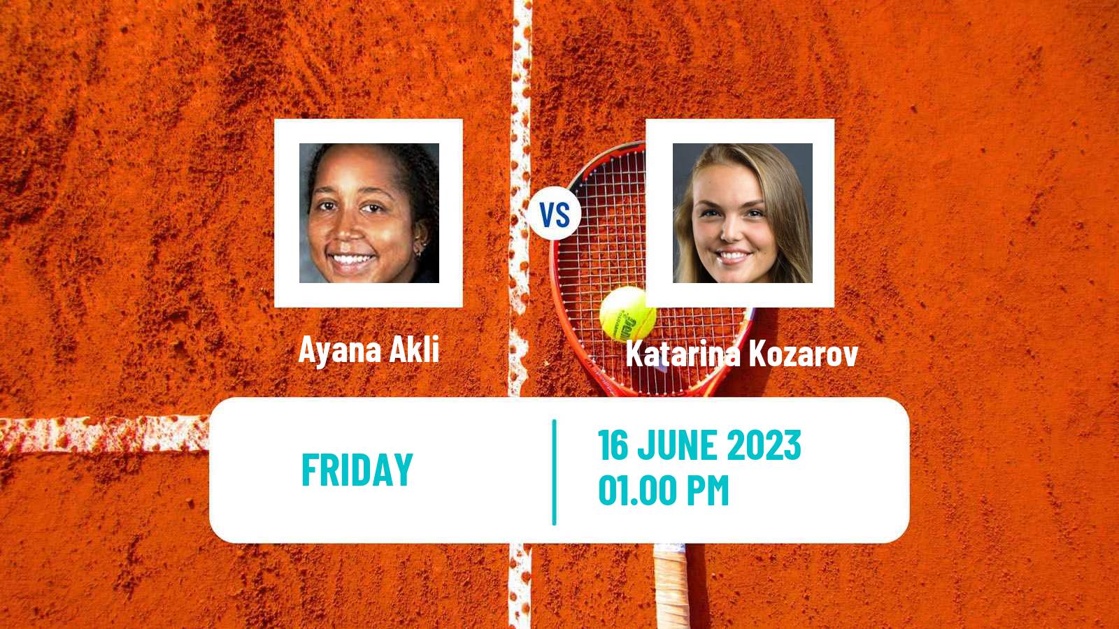 Tennis ITF W25 Colorado Springs Women Ayana Akli - Katarina Kozarov