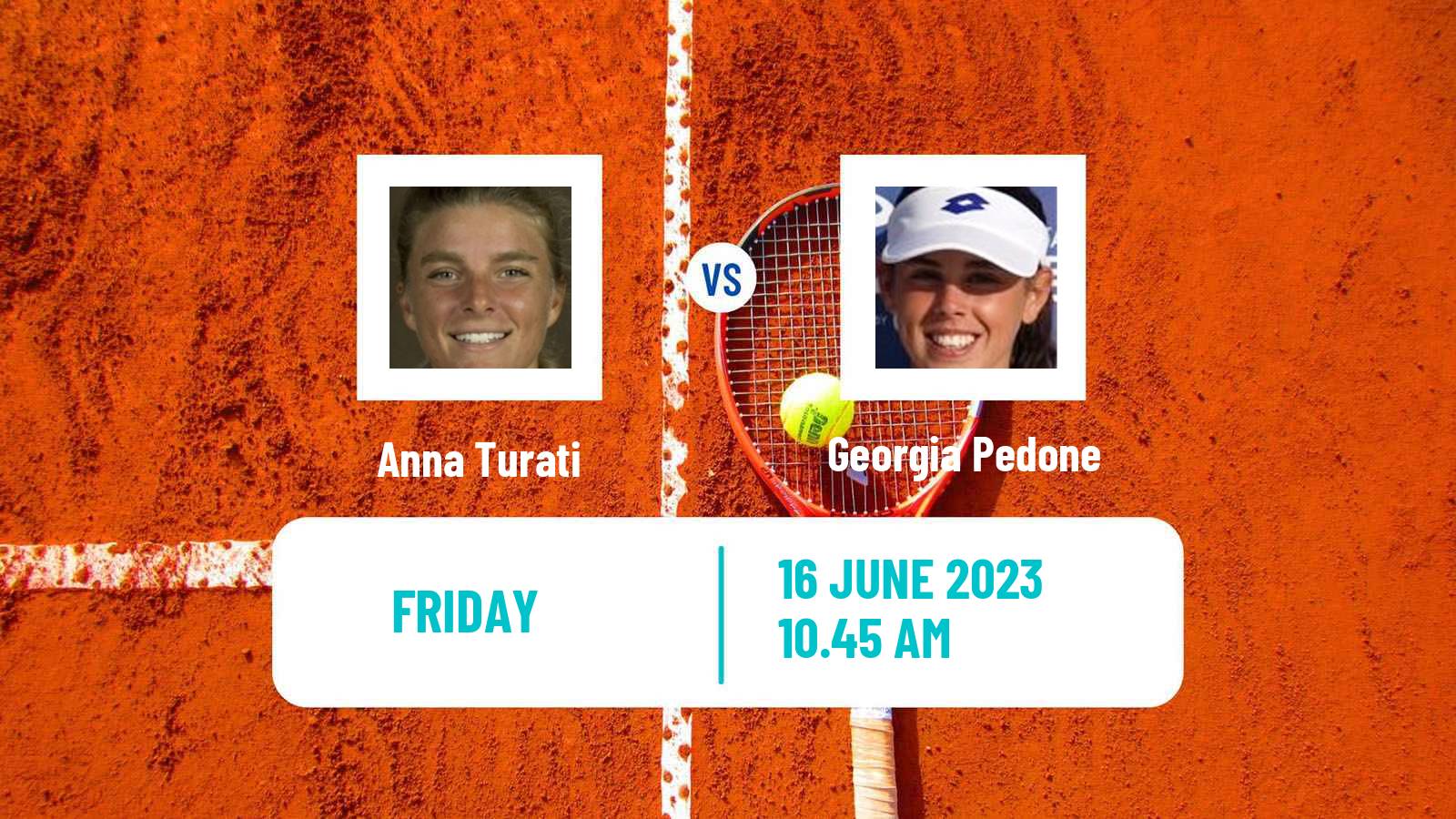 Tennis ITF W60 Rome Women Anna Turati - Georgia Pedone