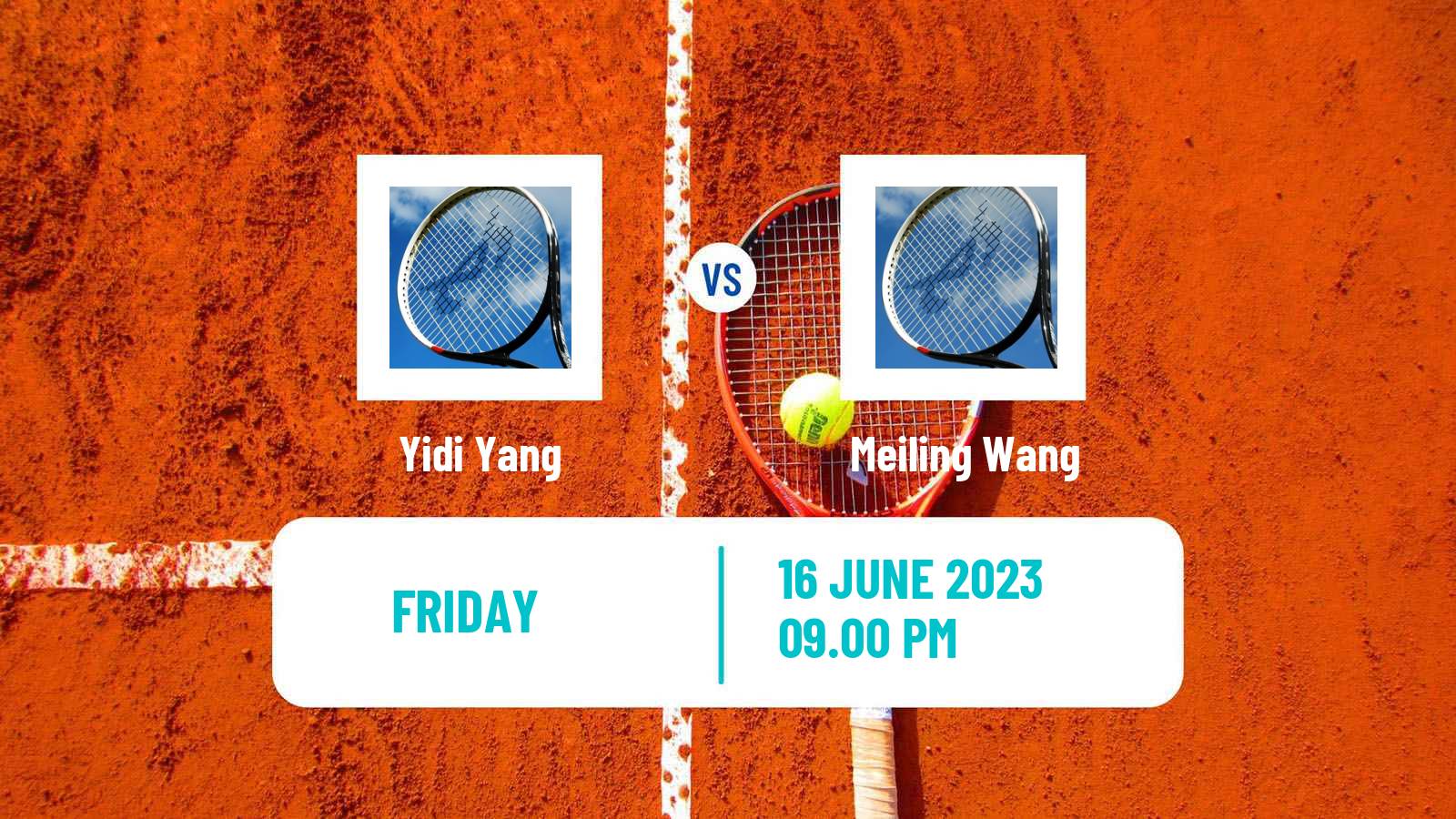 Tennis ITF W15 Tianjin Women Yidi Yang - Meiling Wang
