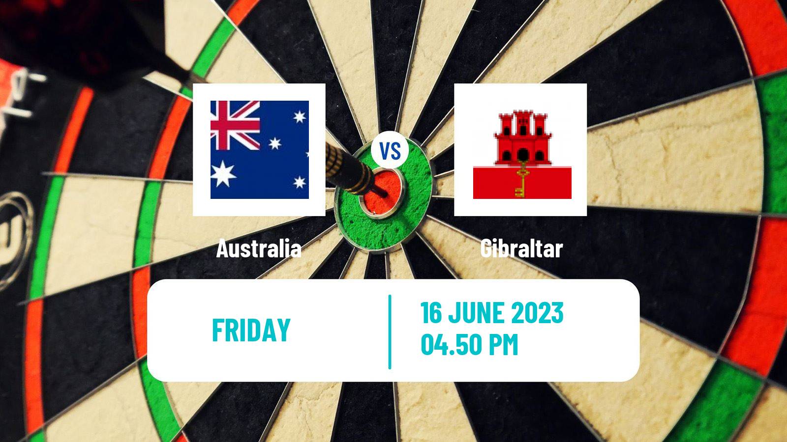 Darts World Cup Teams Australia - Gibraltar
