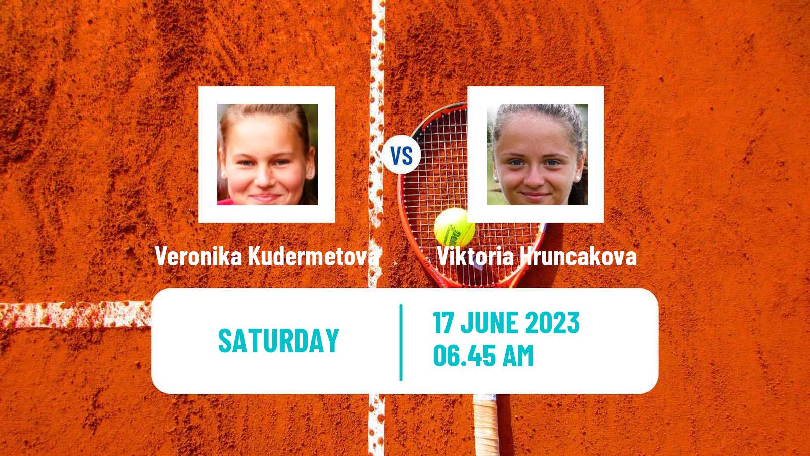 Tennis WTA Hertogenbosch Veronika Kudermetova - Viktoria Hruncakova