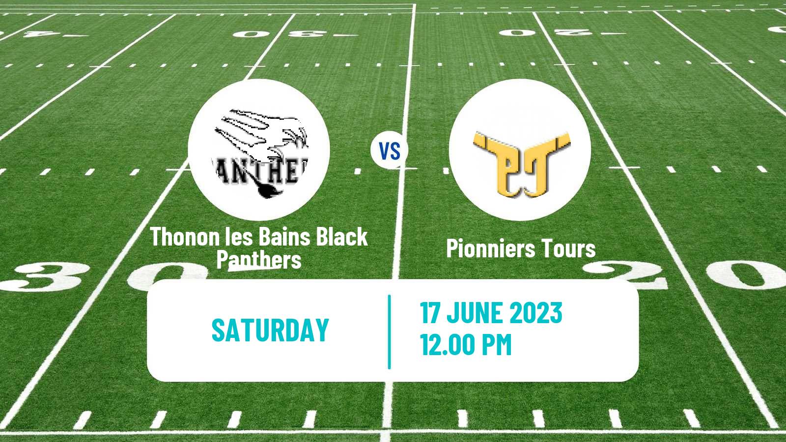 American football French Championnat Elite American Football Thonon les Bains Black Panthers - Pionniers Tours