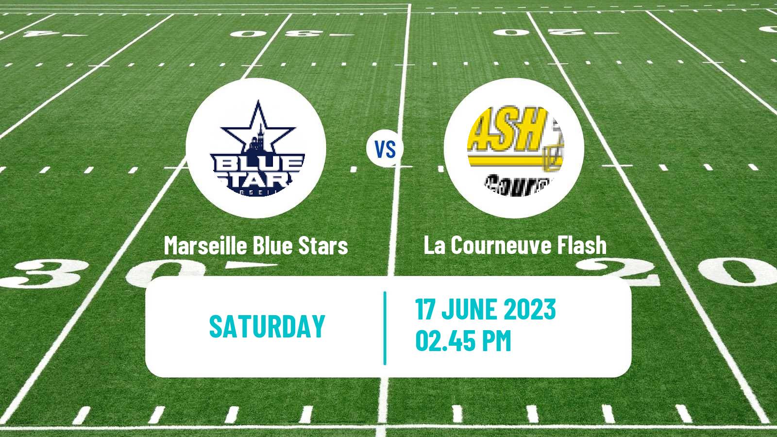 American football French Championnat Elite American Football Marseille Blue Stars - La Courneuve Flash