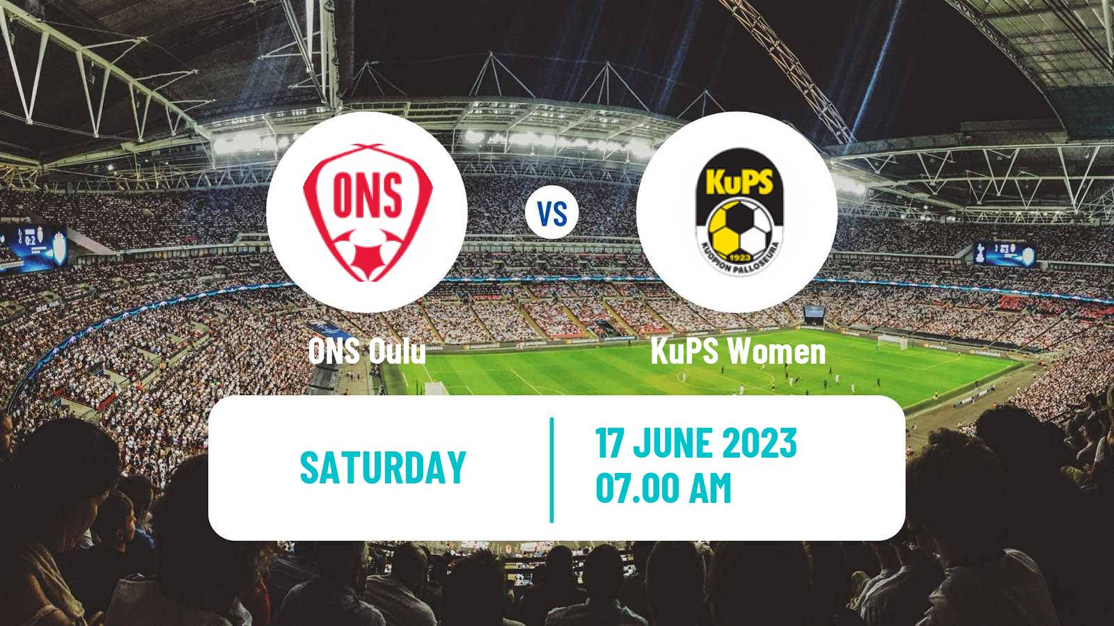 Soccer Finnish Kansallinen Liiga Women ONS Oulu - KuPS