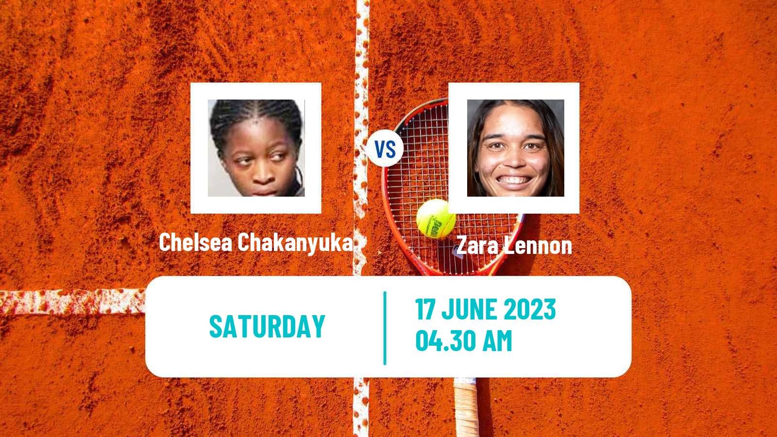 Tennis WTA Billie Jean King Cup Group III Chelsea Chakanyuka - Zara Lennon