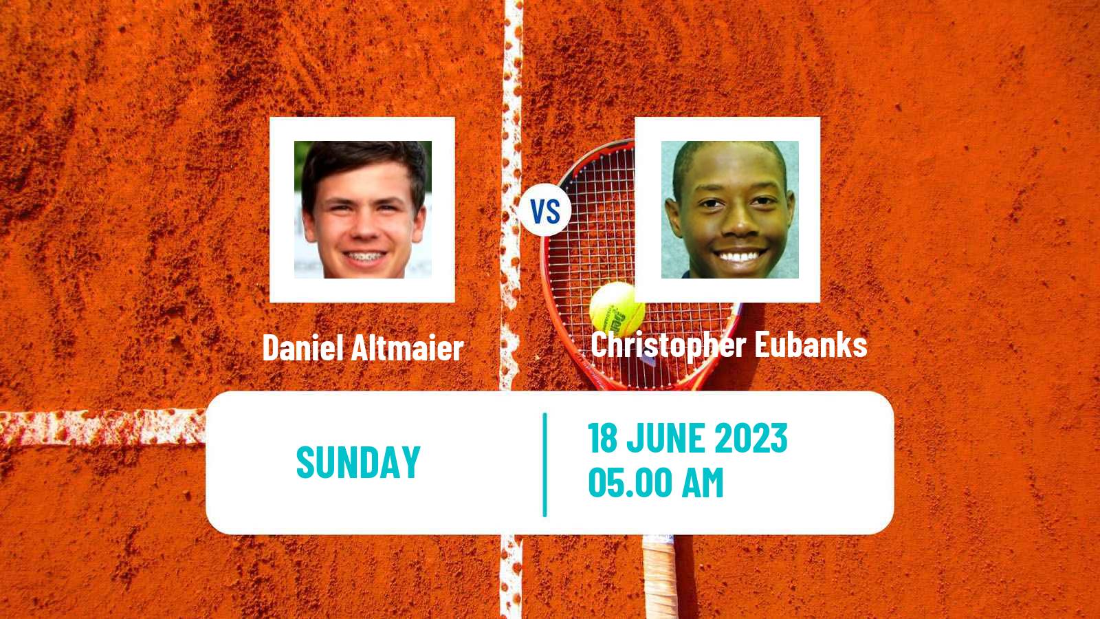 Tennis ATP Halle Daniel Altmaier - Christopher Eubanks
