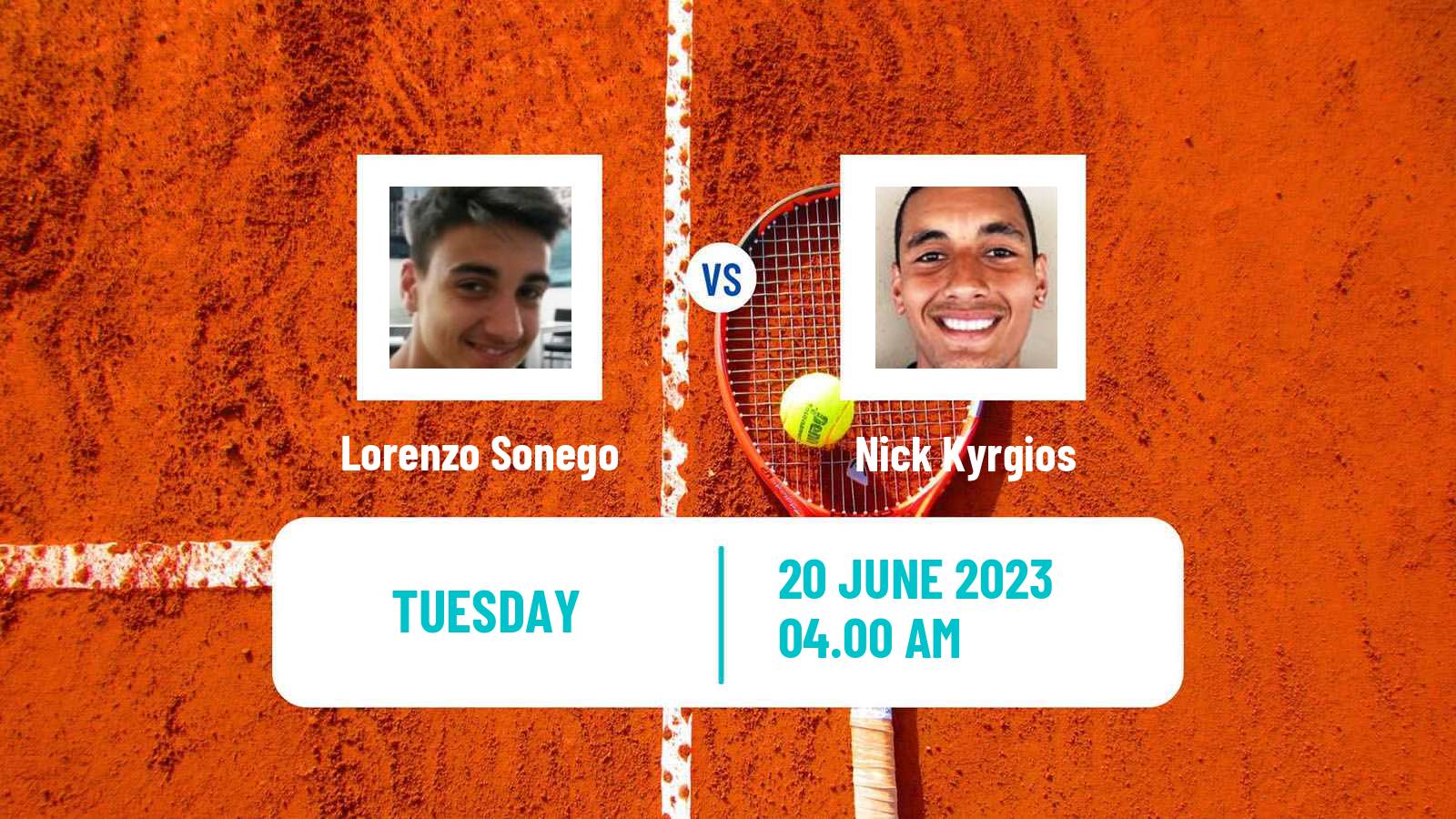 Tennis ATP Halle Lorenzo Sonego - Nick Kyrgios