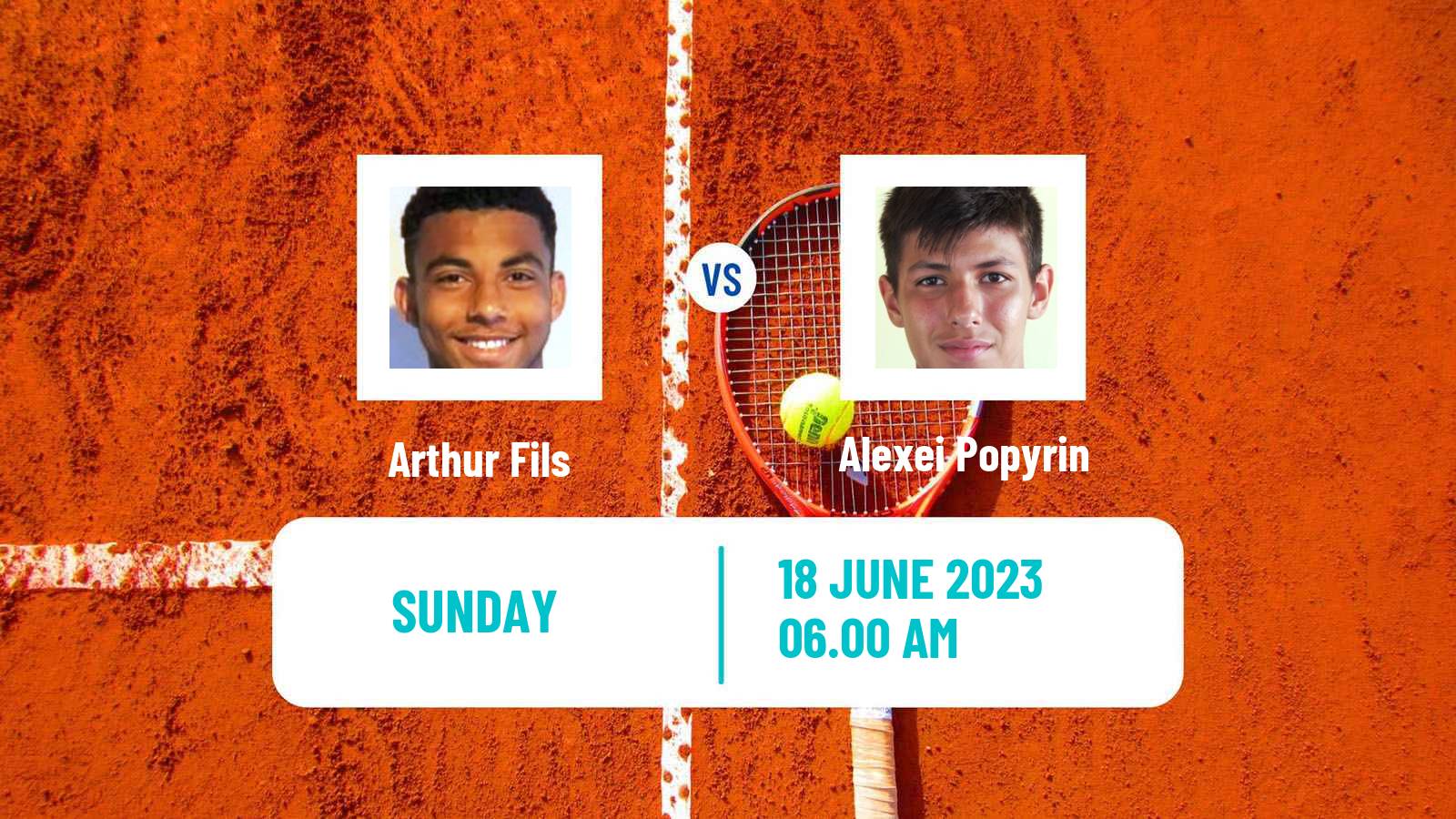 Tennis ATP London Arthur Fils - Alexei Popyrin