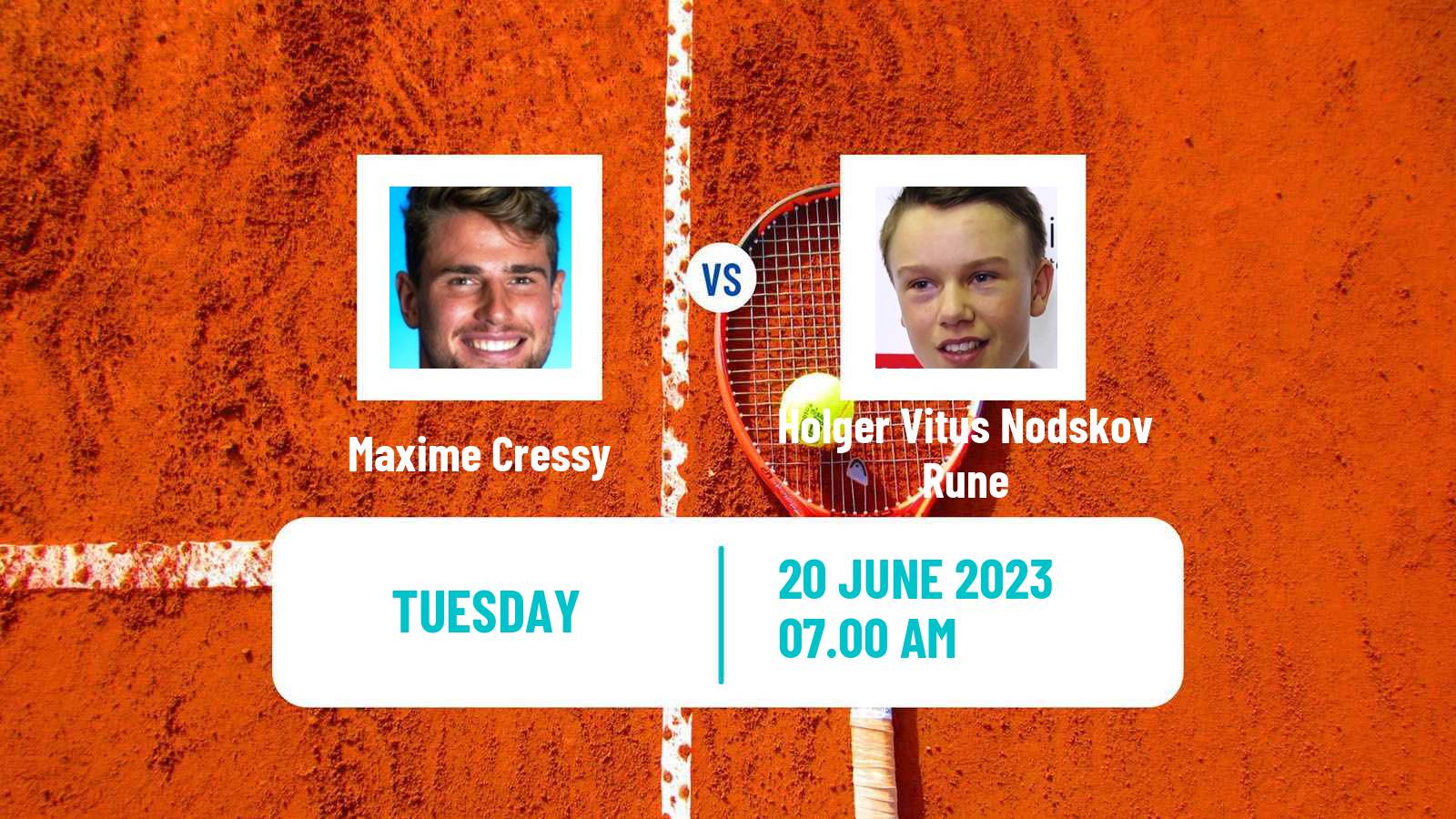 Tennis ATP London Maxime Cressy - Holger Vitus Nodskov Rune