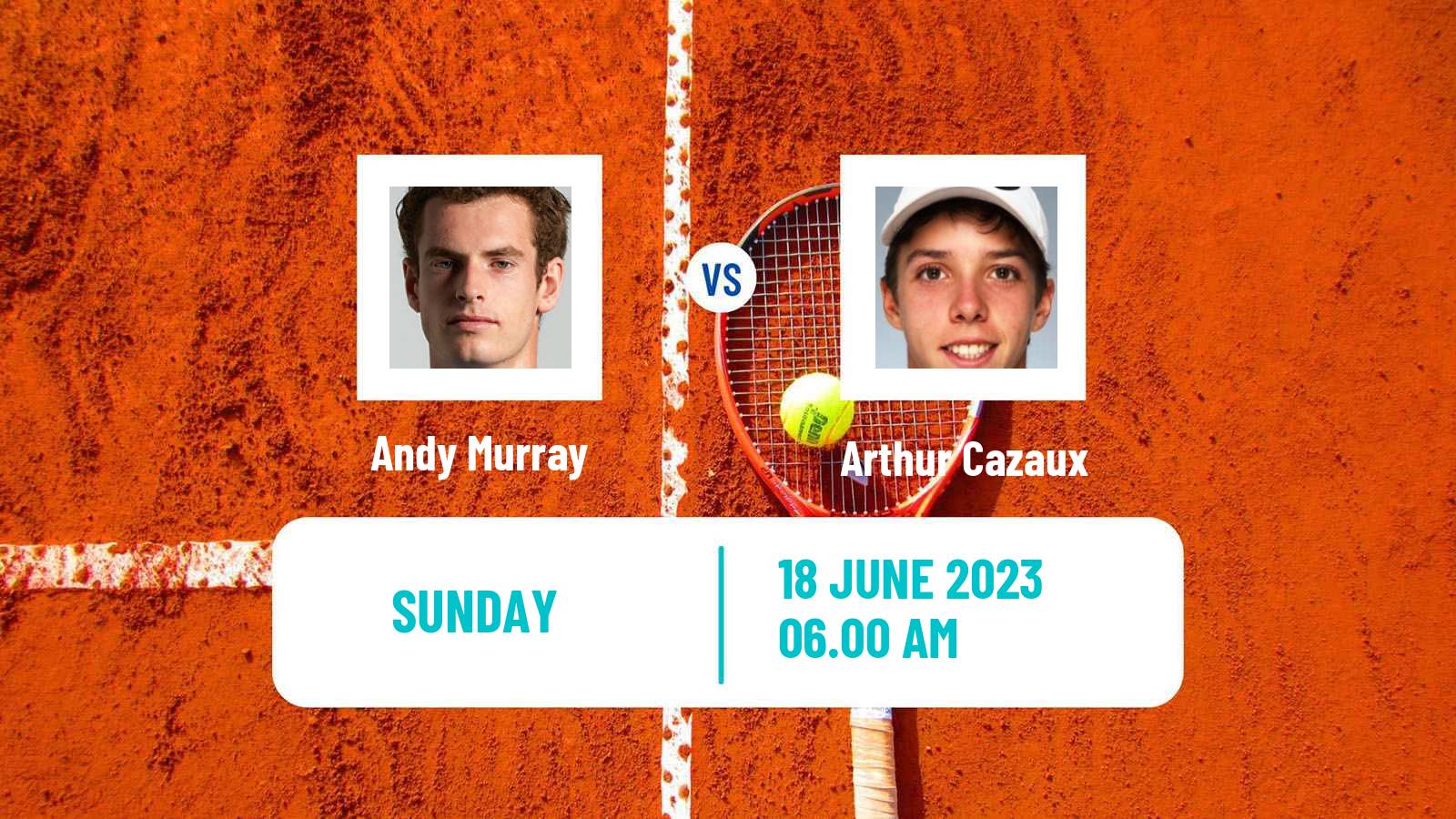 Tennis Nottingham Challenger Men Andy Murray - Arthur Cazaux