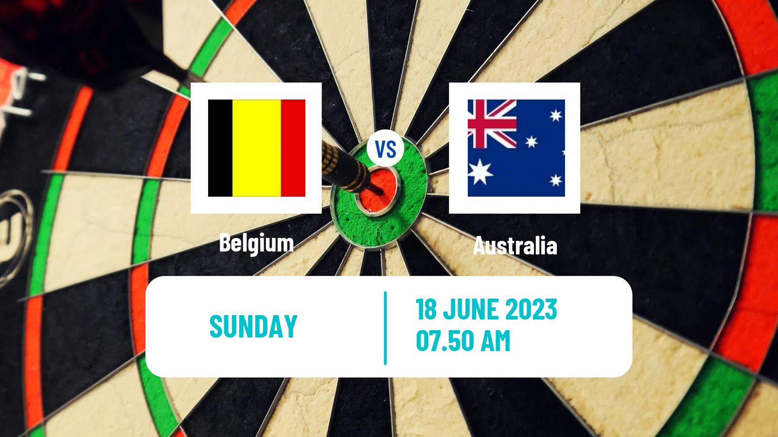 Darts World Cup Teams Belgium - Australia