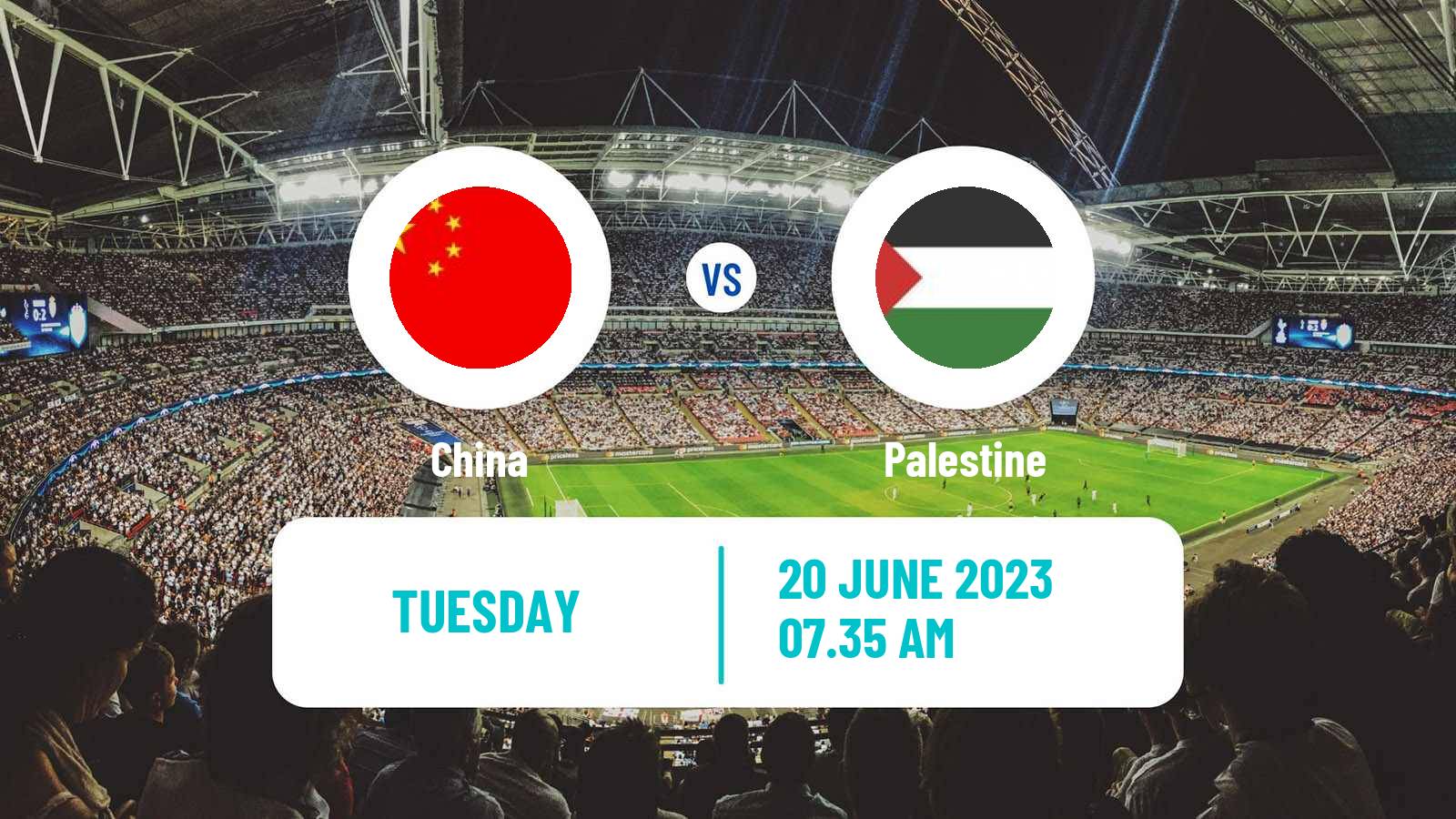 Soccer Friendly China - Palestine