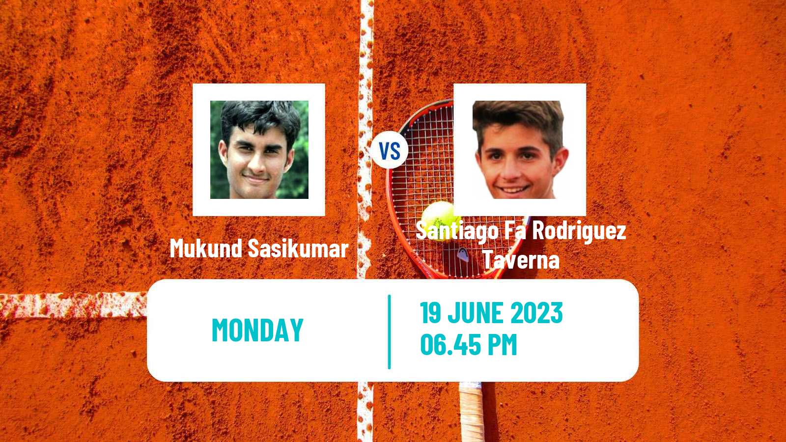 Tennis Cali Challenger Men Mukund Sasikumar - Santiago Fa Rodriguez Taverna