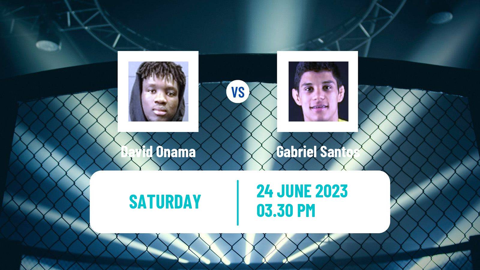 MMA Featherweight UFC Men David Onama - Gabriel Santos