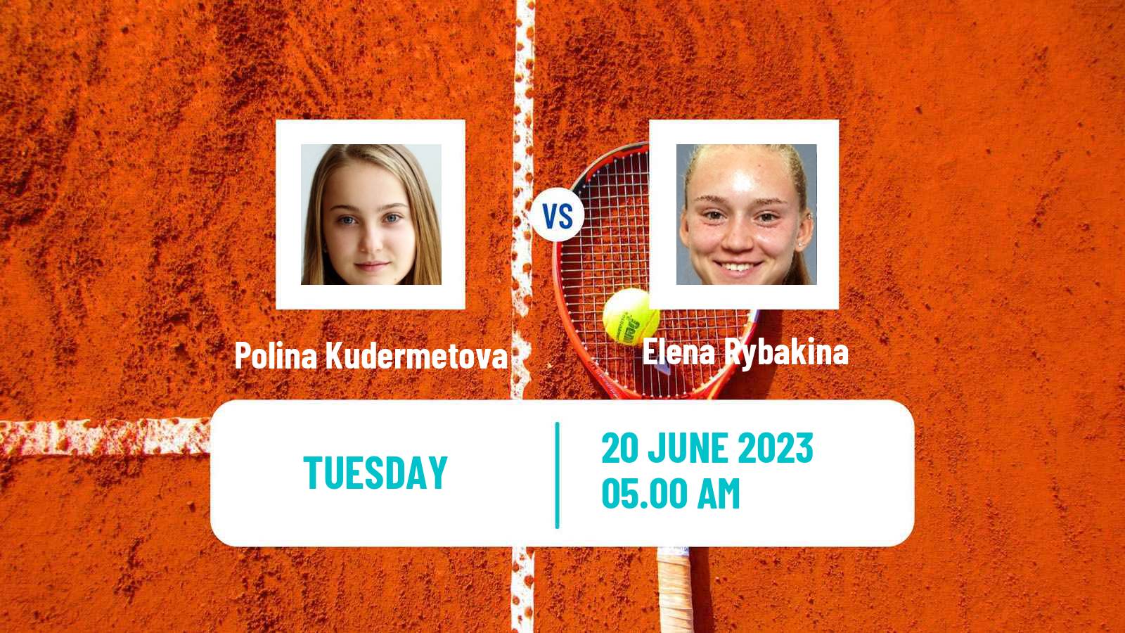 Tennis WTA Berlin Polina Kudermetova - Elena Rybakina