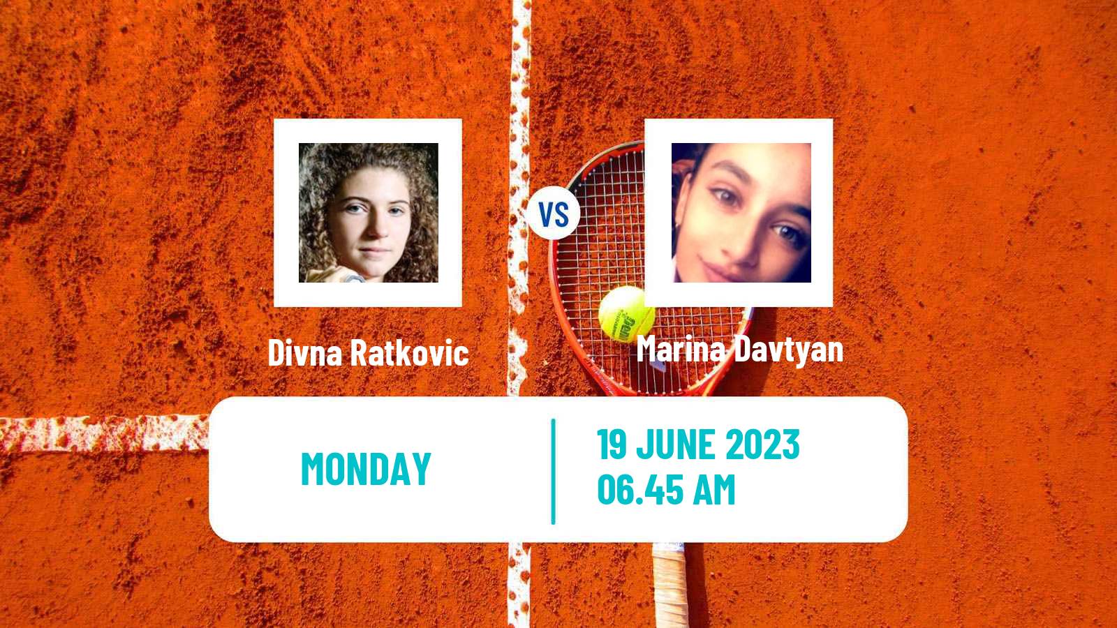 Tennis WTA Billie Jean King Cup Group III Divna Ratkovic - Marina Davtyan