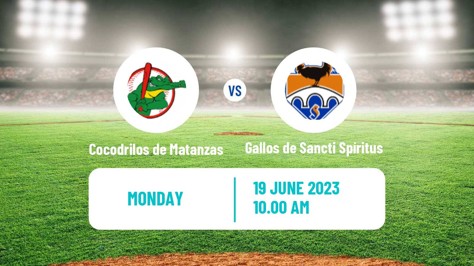 Baseball Cuba Serie Nacional Baseball Cocodrilos de Matanzas - Gallos de Sancti Spíritus