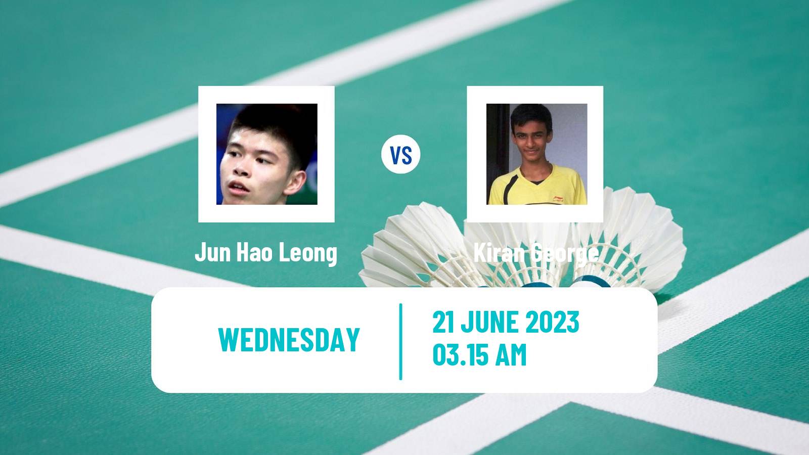 Badminton BWF World Tour Chinese Taipei Open Men Jun Hao Leong - Kiran George