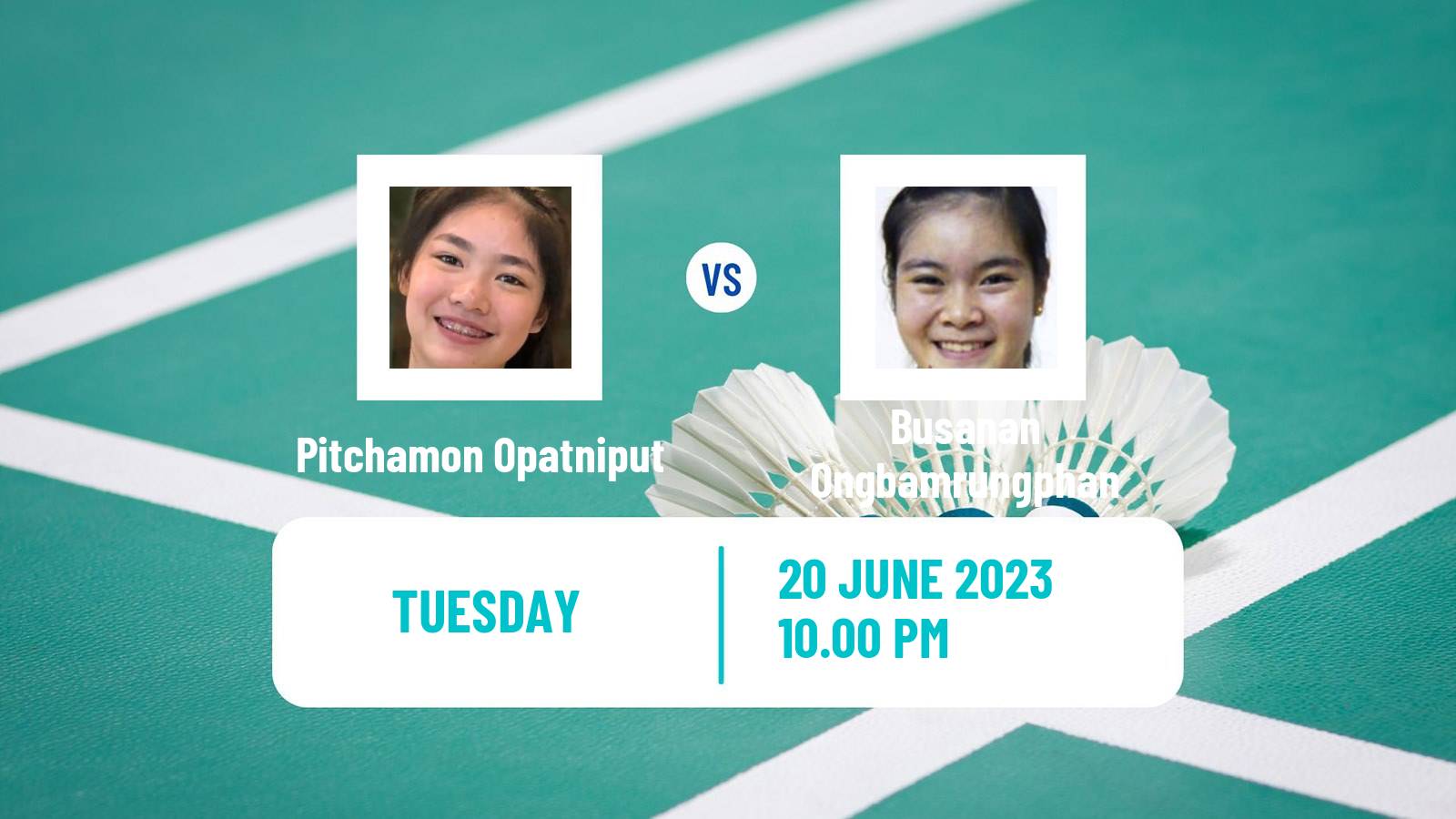 Badminton BWF World Tour Chinese Taipei Open Women Pitchamon Opatniput - Busanan Ongbamrungphan