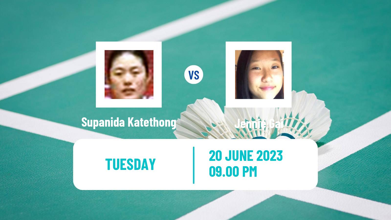 Badminton BWF World Tour Chinese Taipei Open Women Supanida Katethong - Jennie Gai