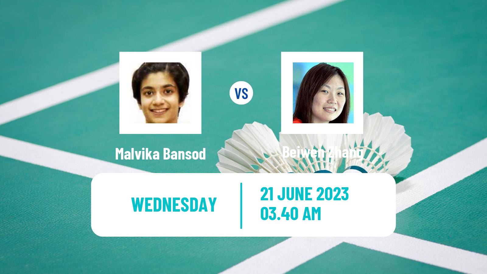 Badminton BWF World Tour Chinese Taipei Open Women Malvika Bansod - Beiwen Zhang