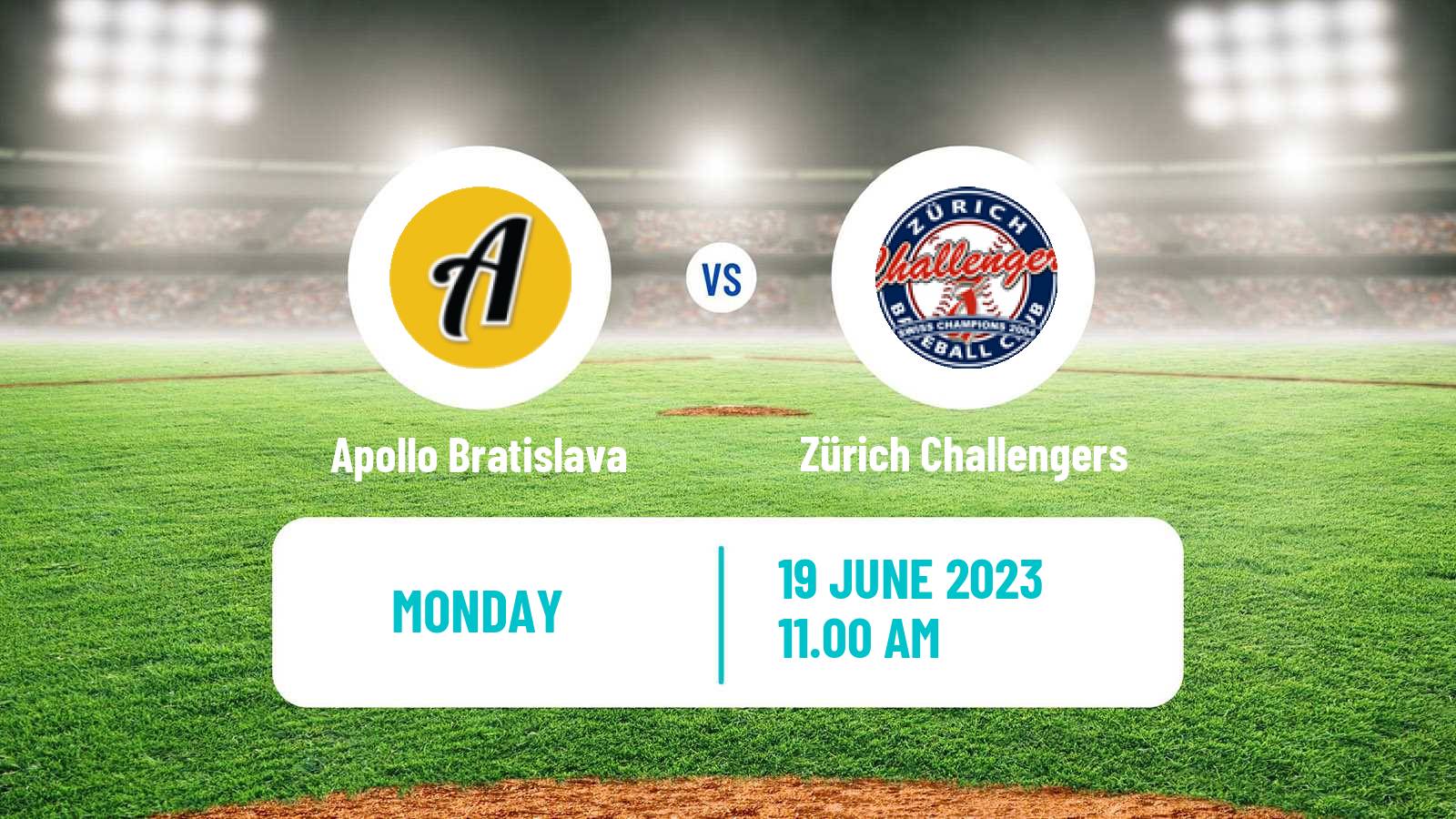 Baseball  Federations Cup Baseball Apollo Bratislava - Zürich Challengers