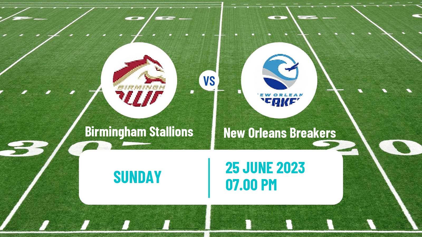 American football USFL Birmingham Stallions - New Orleans Breakers